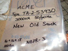 Load image into Gallery viewer, ACME TA-2-53930 Industrial Control Transformer 3000VA 50/60Hz New Old Stock