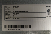 Load image into Gallery viewer, ABB ACS550-U1-157A-4 Drive 125HP 90kW 3PH 48-63Hz 380-480VAC 157A (Damaged)