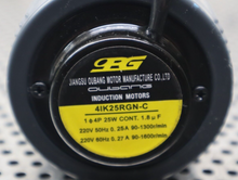 Load image into Gallery viewer, Jiangsu Oubang 41K25RGN-C 4P 25W Induction Motor W/ 4GN10K Gear Head Used
