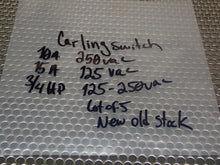 Load image into Gallery viewer, Carling Switch 10A 250VAC 15A 125VAC 3/4HP 125-250VAC Switches New (Lot of 5)