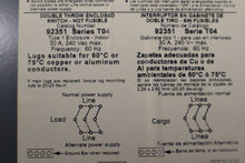 Load image into Gallery viewer, Square D 92351 Series T04 30A 240VAC Double Throw Switch New See All Pictures