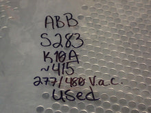 Load image into Gallery viewer, ABB S283 K10A Circuit Breaker 277/480V USED