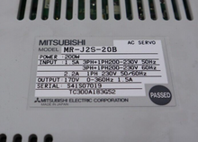 Load image into Gallery viewer, Mitsubishi MR-J2S-20B AC Servo Drive 200W 1.5A 3Ph 1PH200-230V 50/60Hz Used