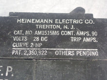Load image into Gallery viewer, Heinemann AM1515M6-90 Circuit Breakers 90A 28VDC Used With Warranty (Lot of 5)