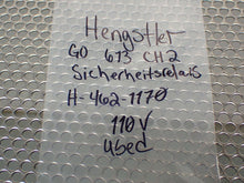 Load image into Gallery viewer, Hengstler GO 613 CH 2 H-462-1170 AC110V Relay Used With Warranty