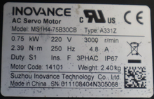 Load image into Gallery viewer, INOVANCE MS1H4-75B30CB AC Servo Motor BAI SHAN 80 BSJX 60 BS606 Linear Slide