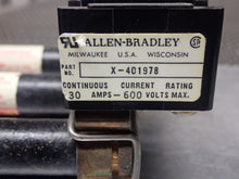 Load image into Gallery viewer, (2) Allen Bradley X-401978 30A 600V W/ (3) Fusetron FRS-R-20 20A 600V Fuses Used