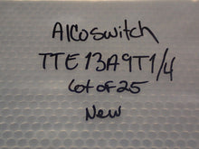 Load image into Gallery viewer, ALCO Switch TTE13A9T1/4 Toggle Switches 3A 125VAC New Old Stock (Lot of 25)