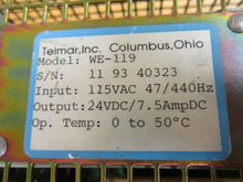Load image into Gallery viewer, Telmar Inc WE-119 DC Power Supply 115VAC 47/440Hz 24VDC 7.5Amp DC
