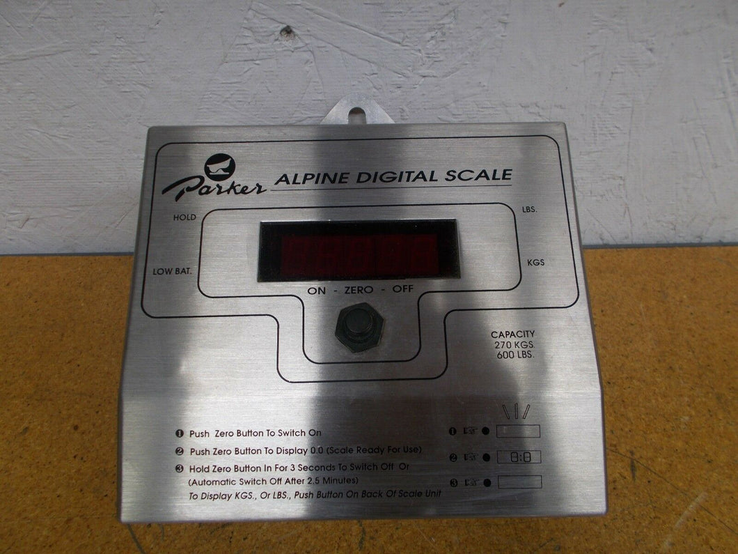 Parker 1400 Alpine Digital Scale 270KGS 600LBS Used