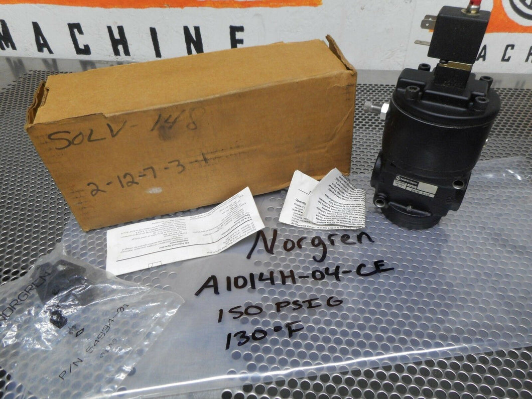 Norgren A1014H-04-CE Poppet Valve 150PSIG 130F 110/120V 50/60Hz Coil New In Box