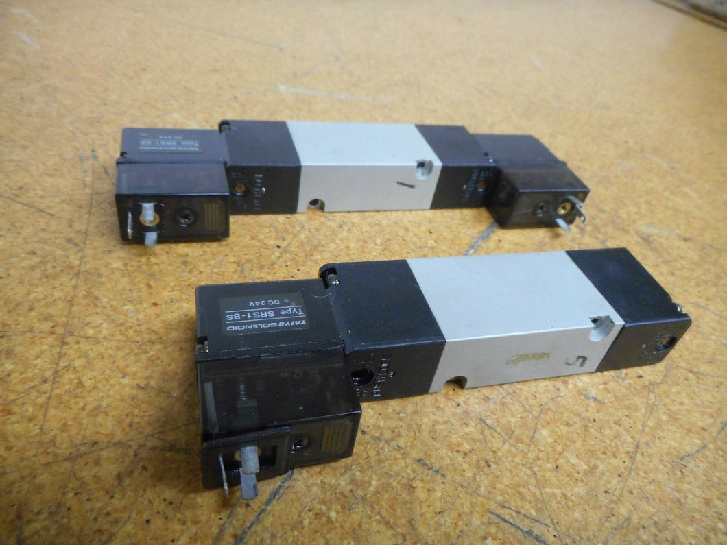 TAITO Solenoid Type SRS1-8S DC24V (3) Coils With (2) Valves Gently Used