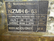 Load image into Gallery viewer, Klockner NZMH6-63 Circuit Breaker 3 Pole 63A 600VAC ZM6a-40-NA Used W/ Warranty
