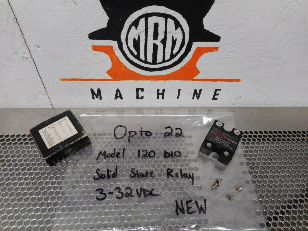 Opto 22 Model 120 D10 Solid State Relay 3-32VDC New Fast Free Shipping
