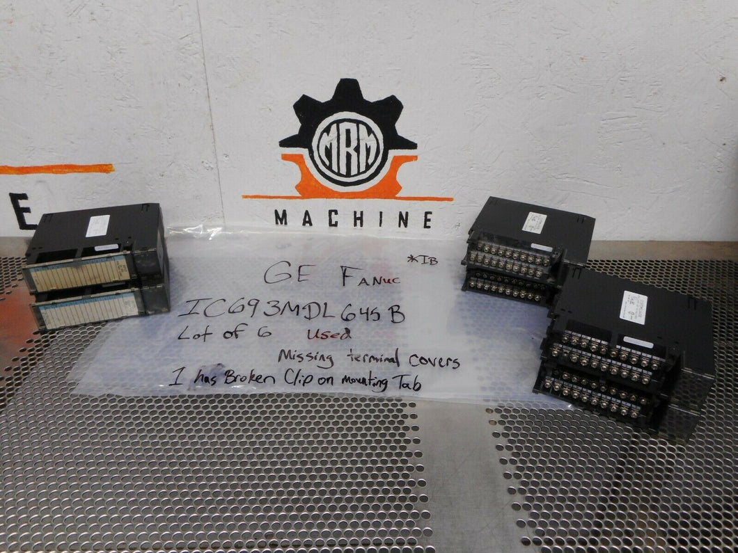 GE Fanuc IC693MDL645B 24VDC 126PT POS/NEG Logic Input Modules Used (Lot of 6)