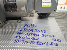 Load image into Gallery viewer, Baldor IDNM3542 Spec 35T995-1864G1 Motor With Boston Gear HP7.15-10-B5-H-P16
