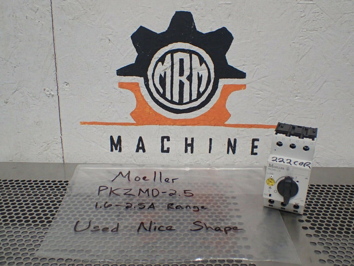 Moeller PKZM0-2.5 Manual Motor Starter 1.6-2.5A Range Used With Warranty - MRM Machine