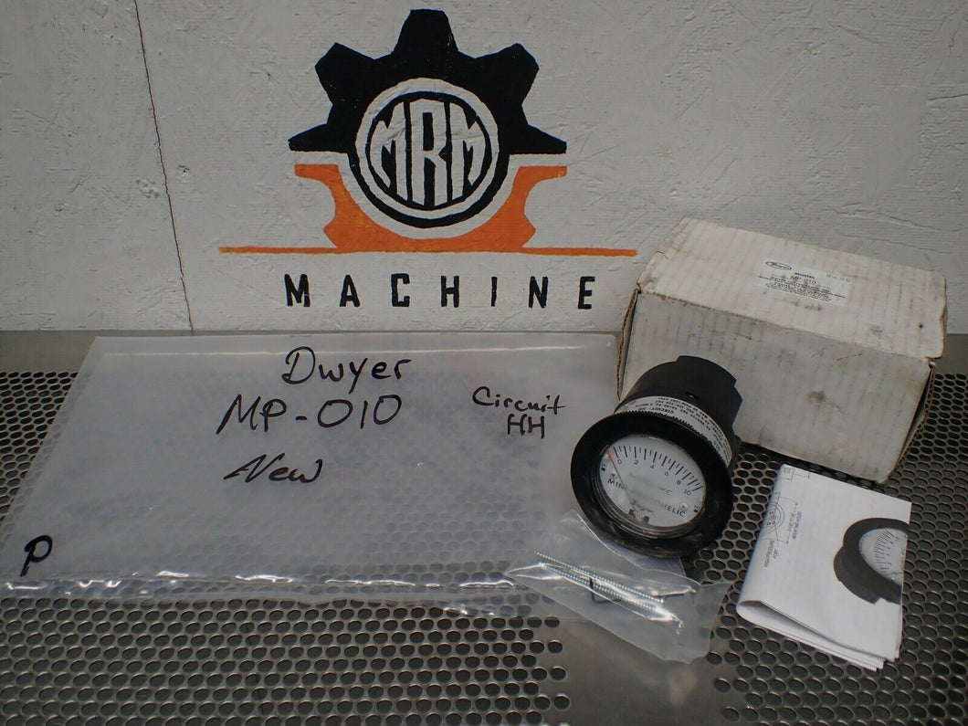 Dwyer MP-010 Mini Photohelic Pressure Gauge 24VDC/24VAC 0-10 Inches W.C New