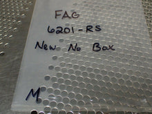 Load image into Gallery viewer, FAG 6201-RS Bearing 1/2&quot; ID New No Box See All Pictures
