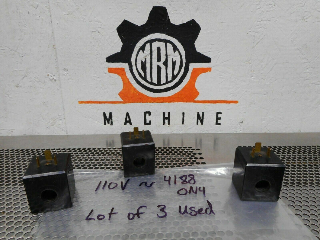 110V 4188 ON4 Coils Used With Warranty (Lot of 3) Fast Free Shipping