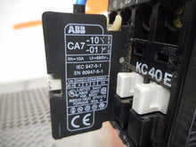 Load image into Gallery viewer, ABB KC40E Contactor 24VDC CA7-10-01 Auxiliary Contact &amp; RV-BC6/60 Used (2 Lot)
