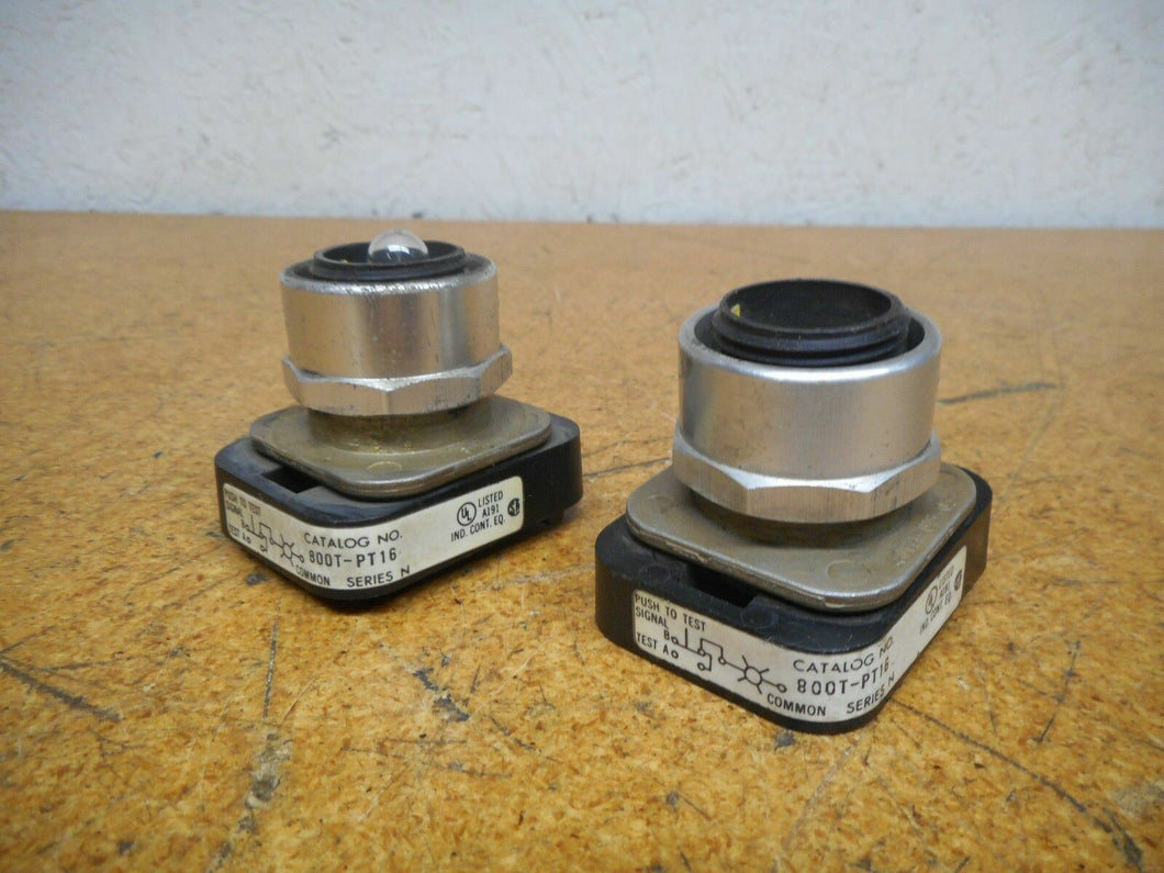 Allen Bradley 800T-PT16 Ser N Illuminated Pushbuttons Used W/ Warranty(Lot of 2)