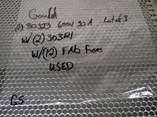 Load image into Gallery viewer, Gould (1) 30323 (2) 30321 30A 600V Fuse Holders (12) CC-Tron FNQ Fuses See Pics

