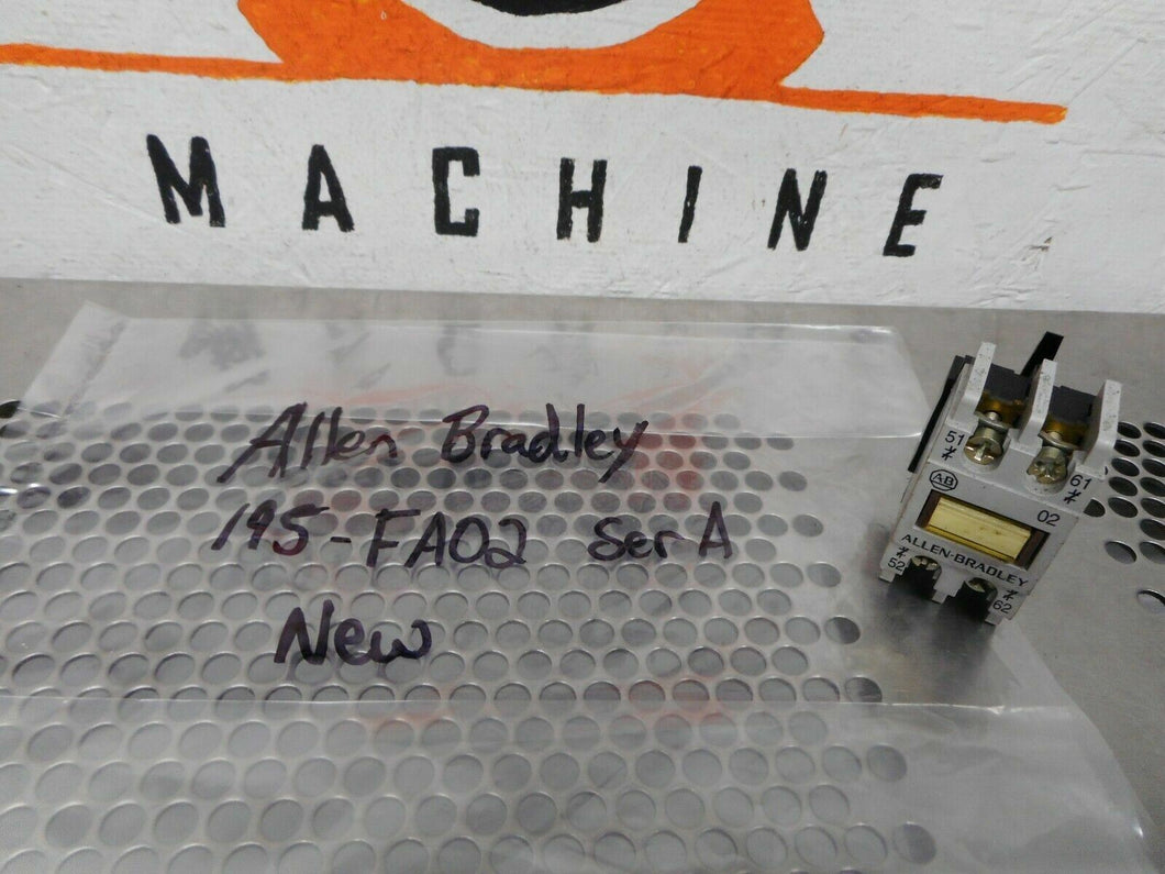 Allen Bradley 195-FA02 Ser A 10A Auxiliary Contact New Old Stock