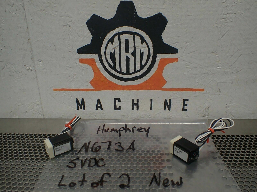 Humphrey N673A 5VDC Solenoid Valves New Old Stock (Lot of 2)