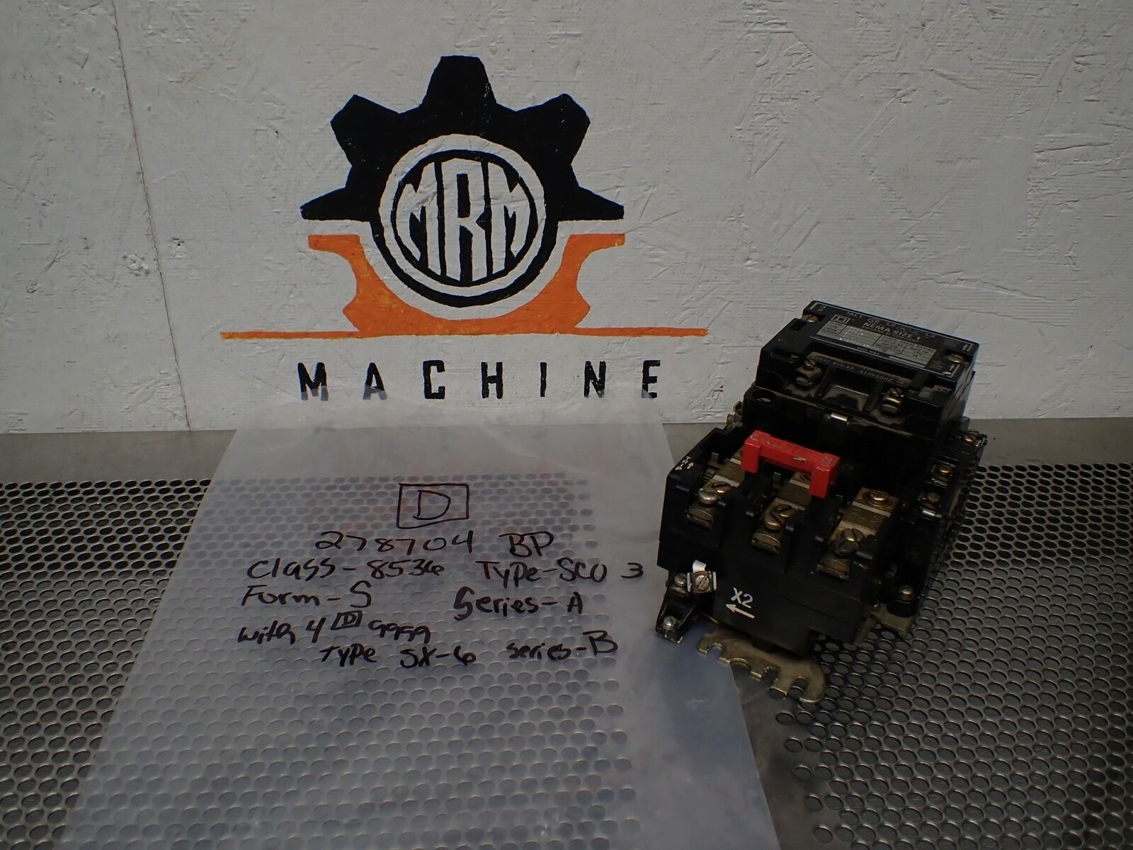 Square D 8536-SCO-3 Ser A Contactor W/ (3) B17.5 Heater Elements & 999 ...