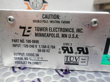 Load image into Gallery viewer, Tower Electronics 100-0690 Level 3 Power Supply Input 120-240V Output 12VDC 5A
