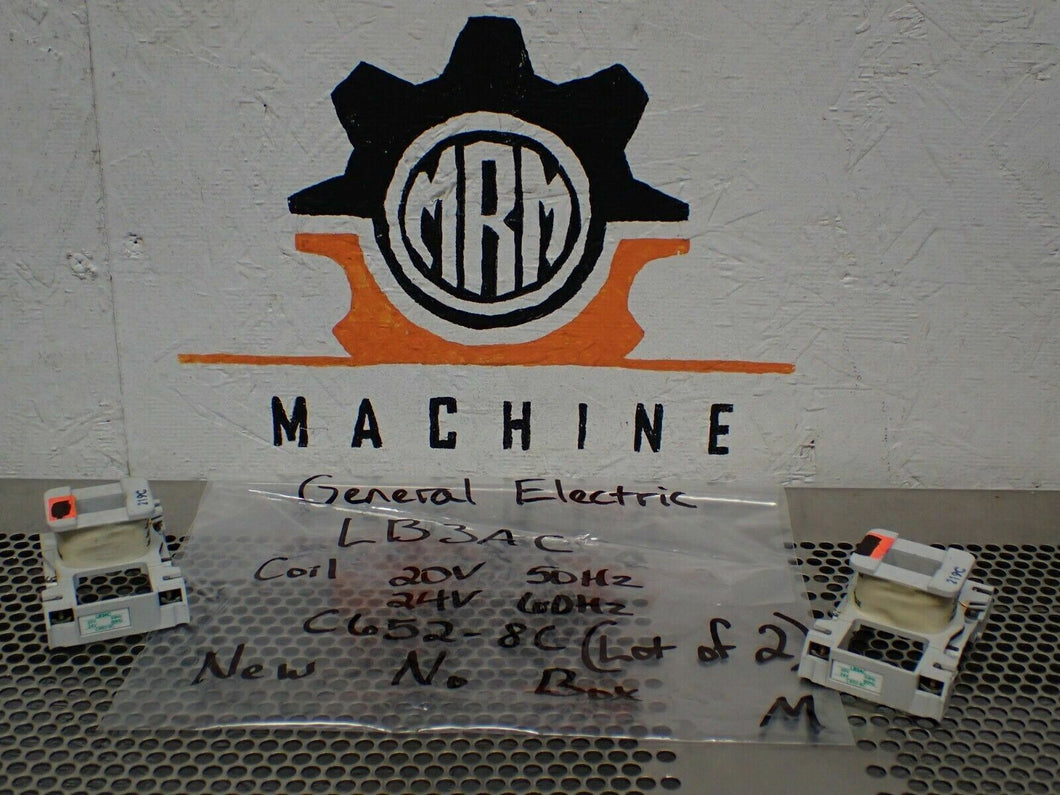 General Electric LB3AC Coils 20V 50Hz 24V 60Hz C652-8C New Old Stock (Lot of 2)