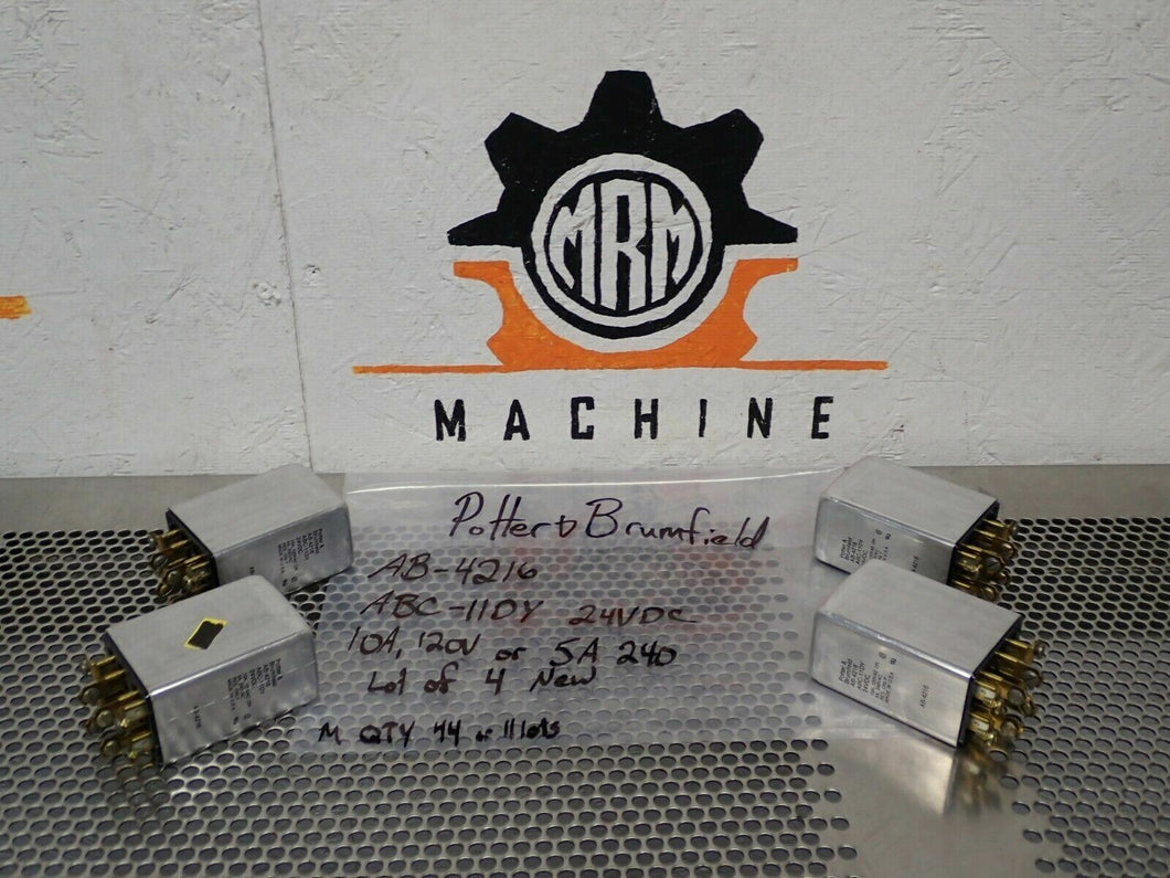 Potter & Brumfield AB-4216 ABC-11DY 24VDC Relays New Old Stock (Lot of 4)