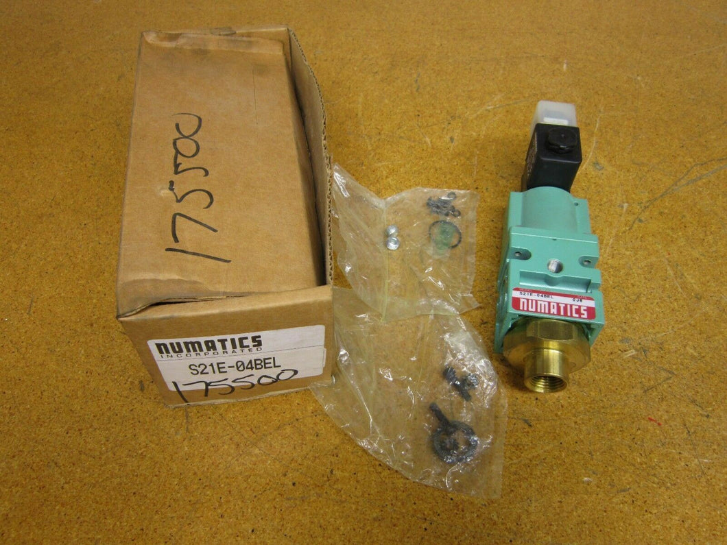 Numatics S21E-04BEL Valve With 228-776A Coil 110VAC 50/60Hz NEW