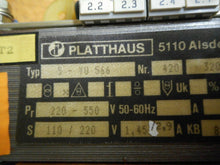 Load image into Gallery viewer, PLATTHAUS 5-YU566 Transformer Nr. 420 320VA 220-550V 50/60Hz Used
