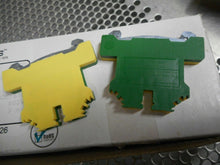 Load image into Gallery viewer, C3 Controls WTB2-W2/4G (38) Terminal Blocks 4mm Yellow Green 22-10AWG 600V New
