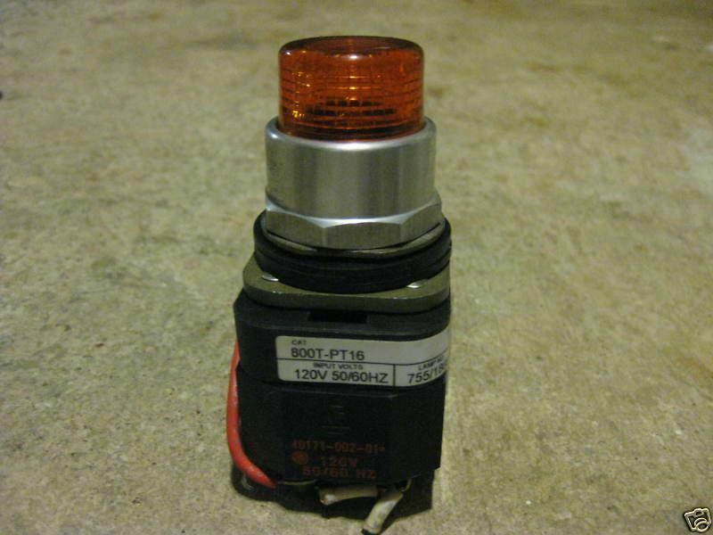Allen Bradley 800T-PT16 SER T Illuminated Pushbutton Used With Warranty