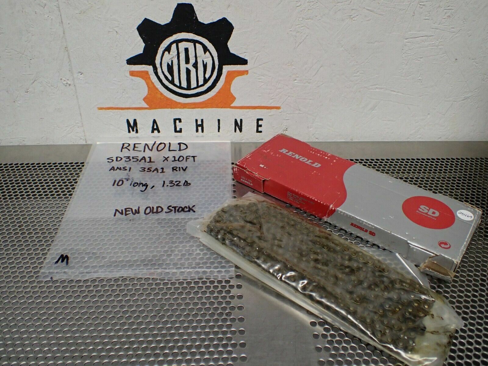 RENOLD SD35A1 X10FT ANSI 35A1 RIV 10Feet 1.32lbs Standard Duty Chain N ...