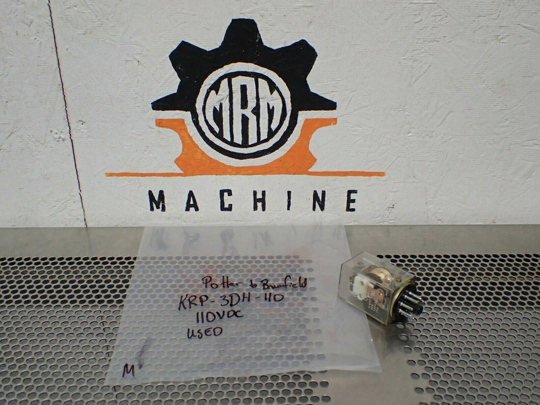 Potter & Brumfield KRP-3DH-110 110VDC Relay 8 Pin Used W/ Warranty See All Pics