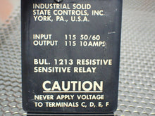 Load image into Gallery viewer, Industrial Solid State Controls, Inc. 1213 Sensitive Relay 115V 50/60Hz Lot of 2
