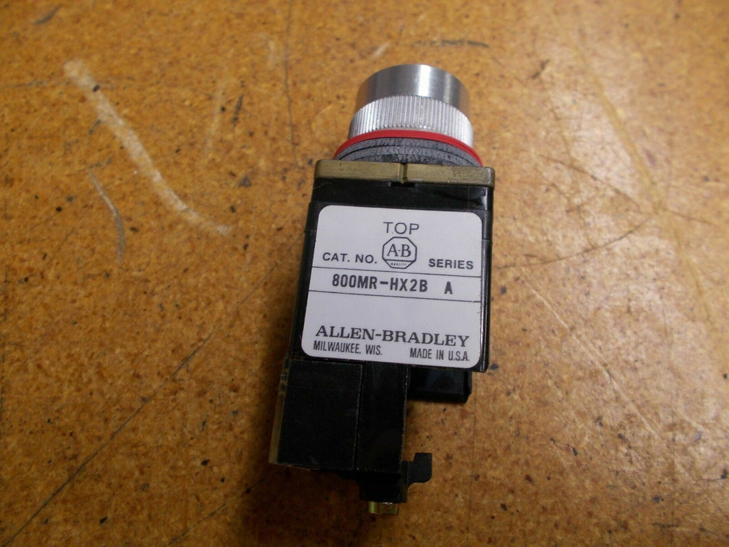 Allen Bradley 800MR-HX2B Ser A Selector Switch With 800M-XA Ser B Contact Used