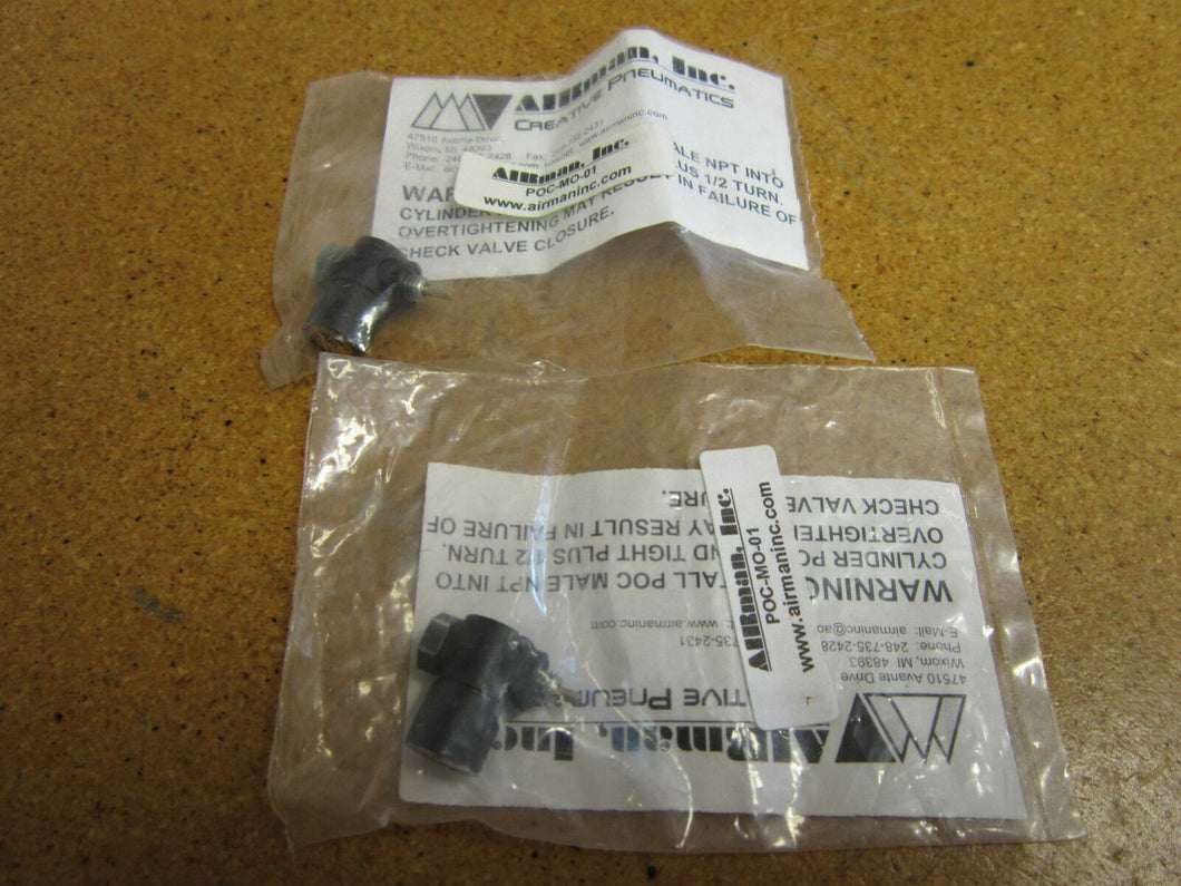 Airman POC-MO-01 Check Valve New (Lot of 2)