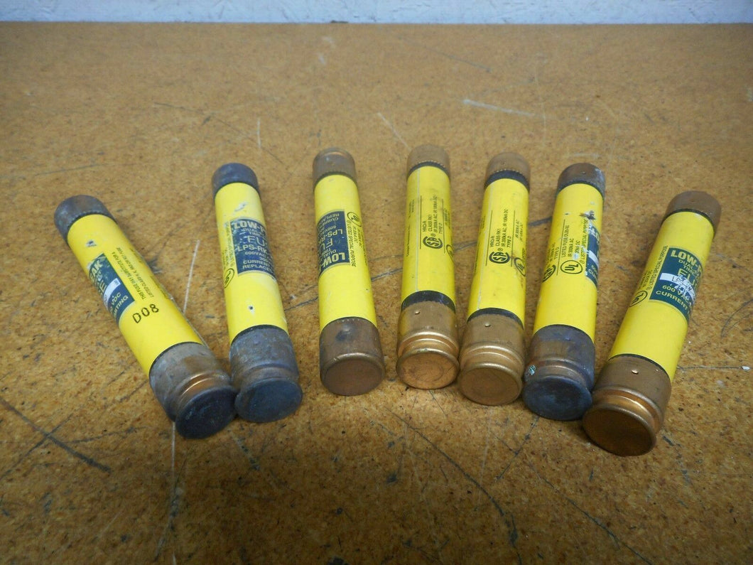Low-Peak LPS-RK-10SP Dual Element Time Delay Fuse 10A 600VAC 300VDC (Lot of 7)