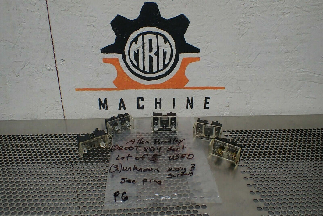 Allen Bradley (2) 800T-XD4 Ser E (3) Unknown Contact Blocks See All Pictures
