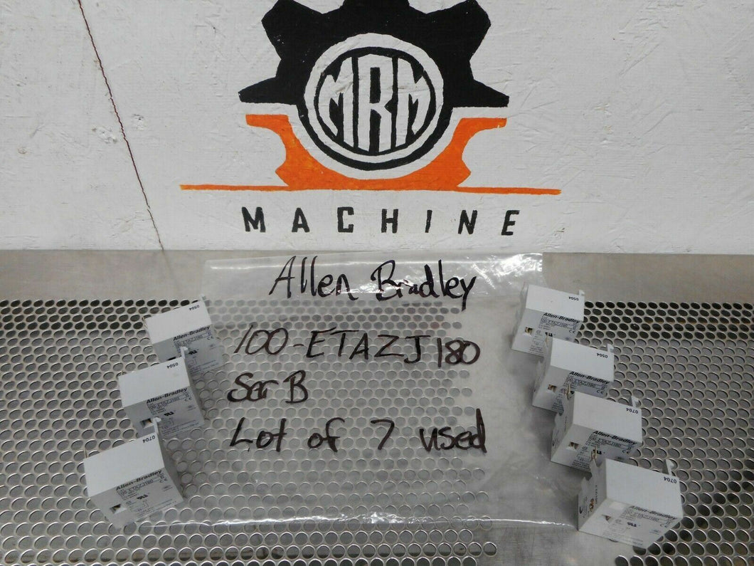 Allen Bradley 100-ETAZJ180 Ser B Electronic Timing Module Warranty (Lot of 7)