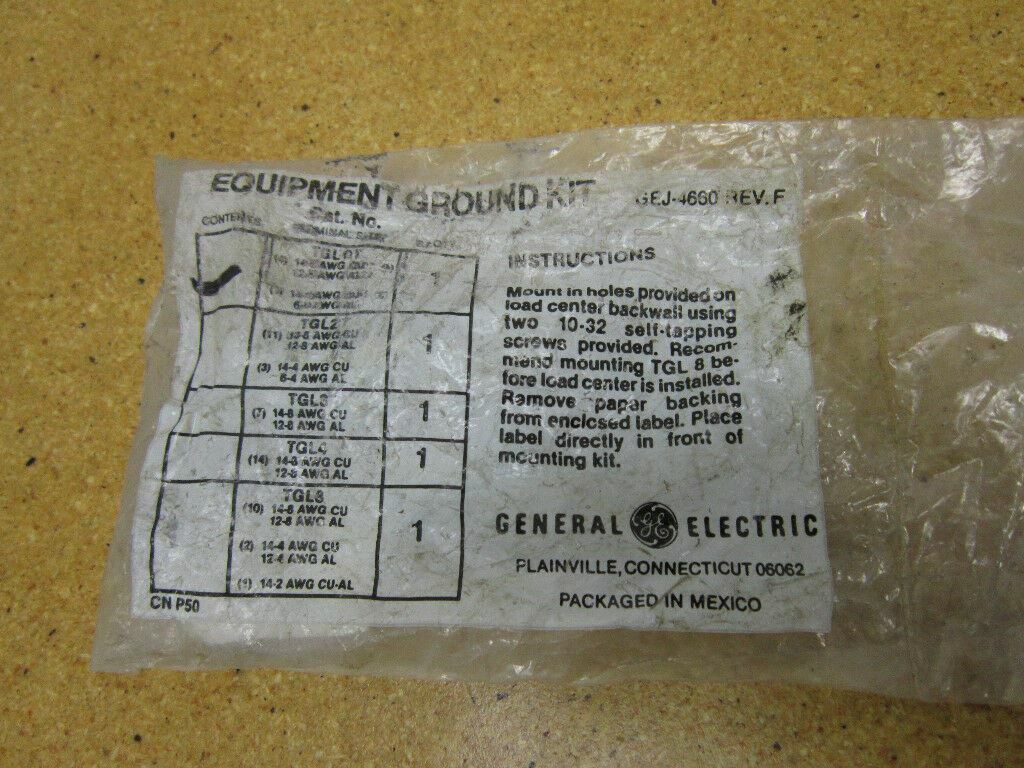 General Electric GEJ-4660 REV. F EQUIPMENT GROUNDING KI