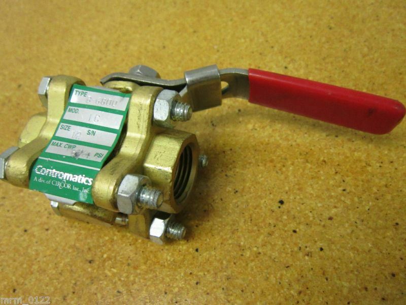 Contromatics B-6800 LC 1/2 600PSI Brass Valve Gently Used