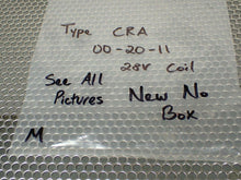 Load image into Gallery viewer, Type CRA-00-20-11 28V Coil Used With Warranty See All Pictures
