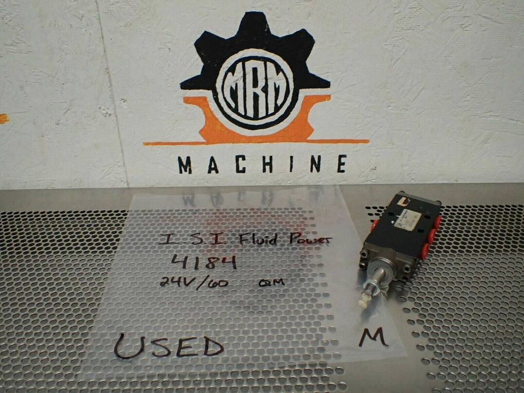 ISI Fluid Power 4184 24V/60 QM Valve Unit Used With Warranty