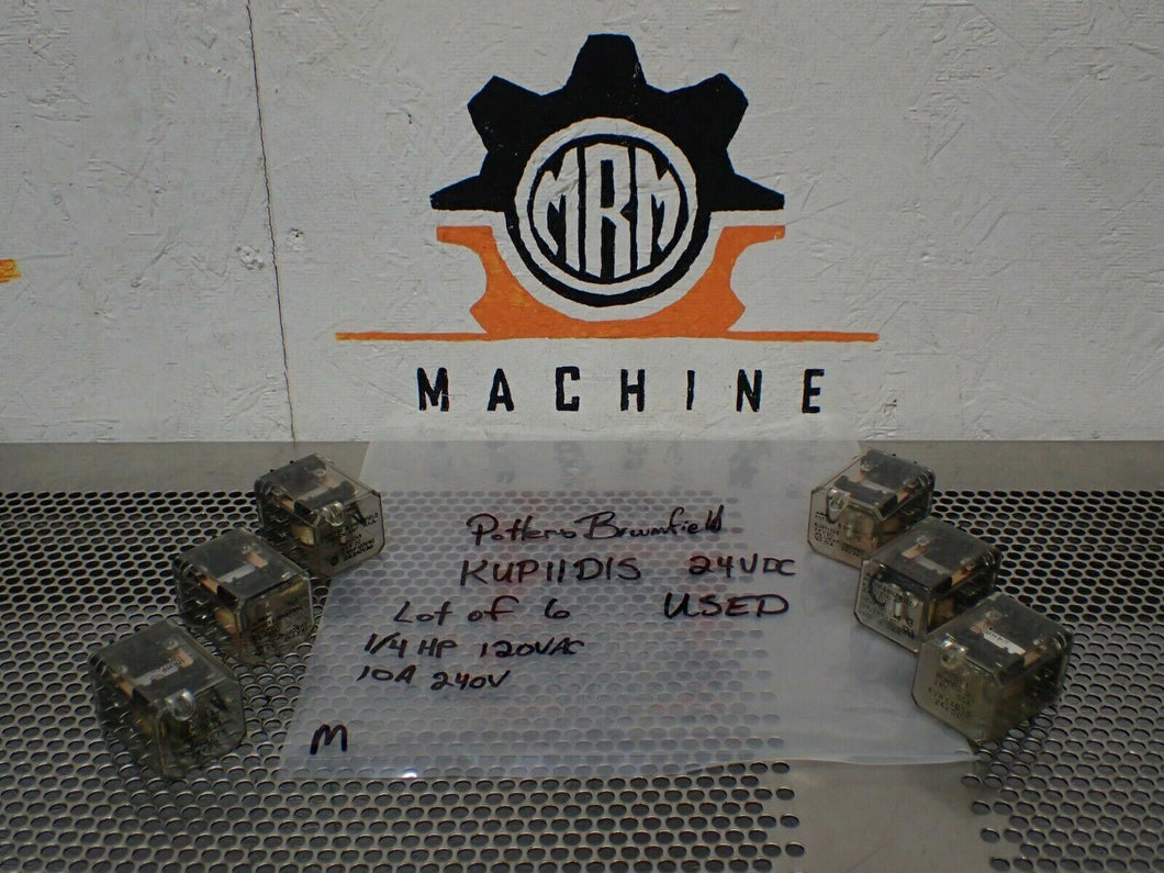Potter & Brumfield KUP11D15 24VDC Relays Used With Warranty (Lot of 6)